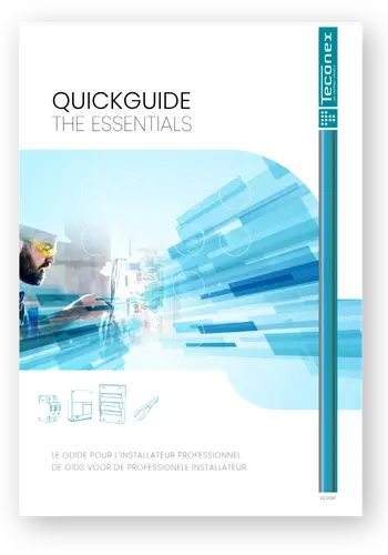 Couverture du QuickGuide Teconex pour le matériel électrique