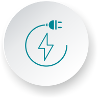 Voir les équipements électriques Icône de la gamme de matériel électrique Teconex