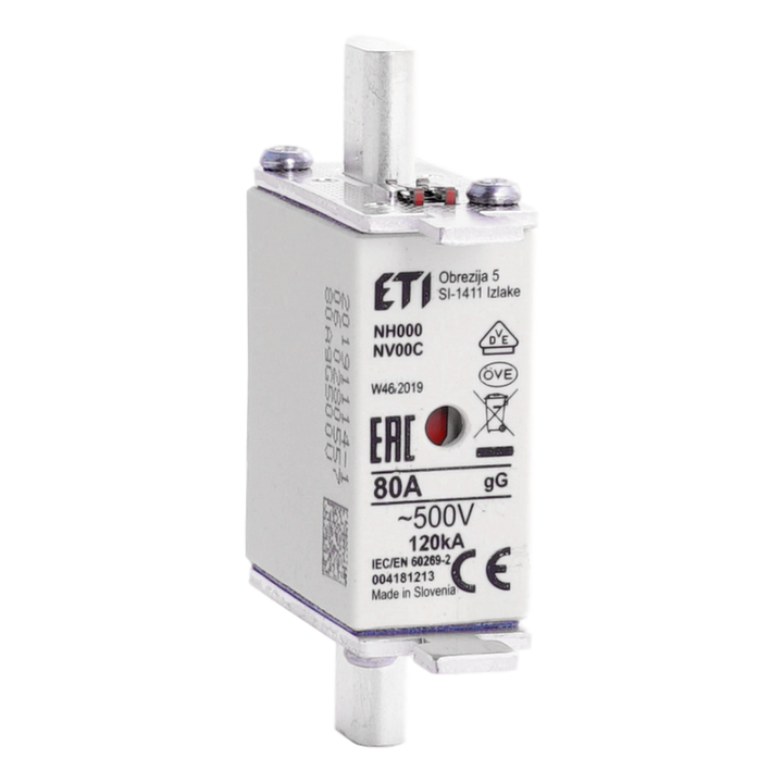 Fuse NH00C gG=500V 80A