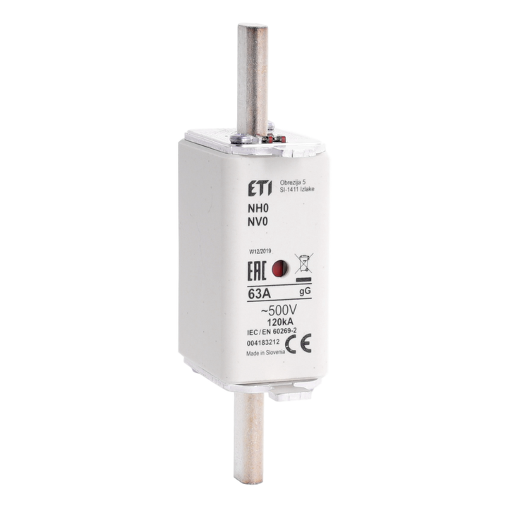 Fusible à couteaux taille 0 gG 63A