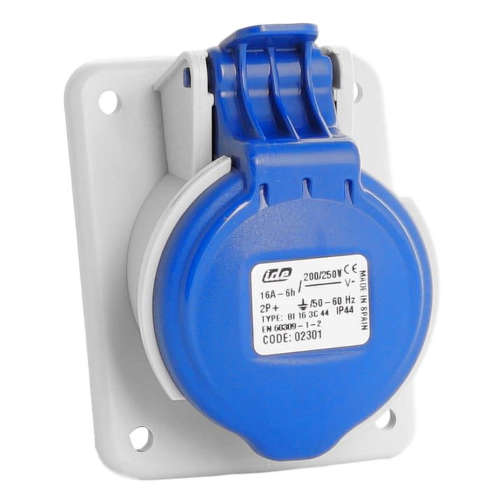 IDE CEE 16A 3p 230VAC IP44 stopk. schuin inb.