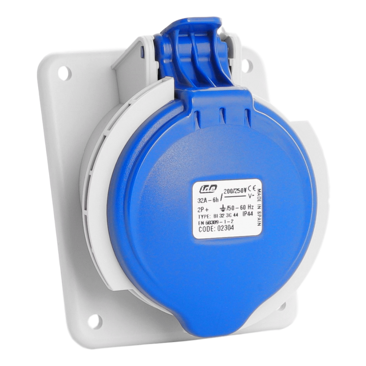 IDE CEE 32A 3p 230VAC IP44 stopk. schuin inb.