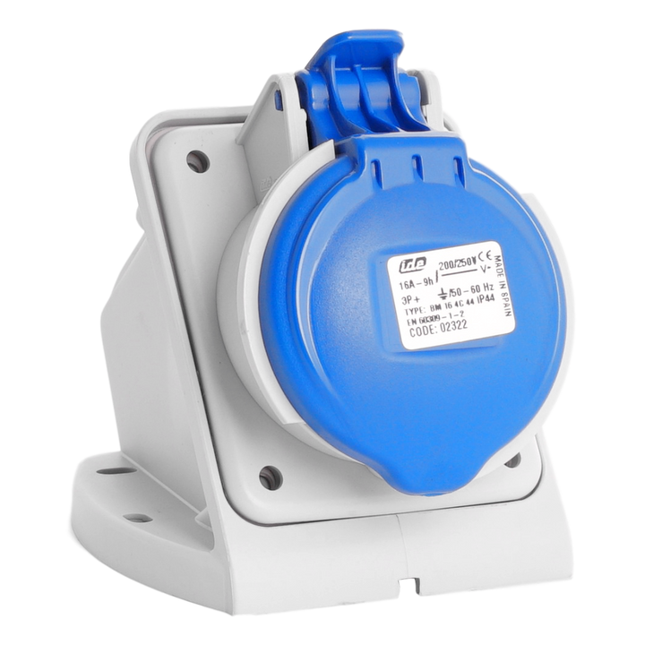 IDE CEE 16A 4p 230VAC IP44 prise murale