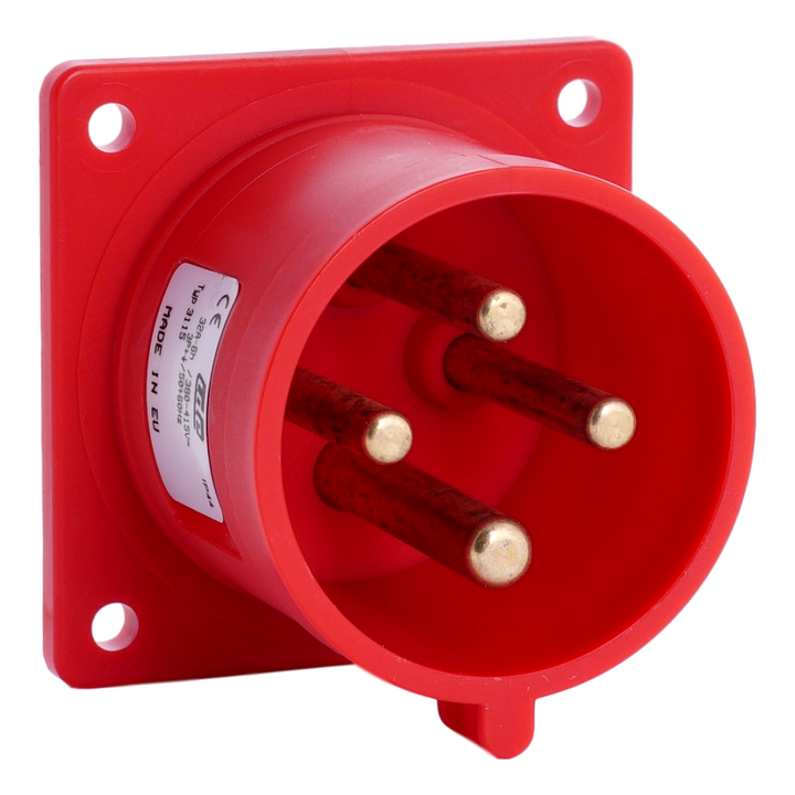 IDE CEE 32A 4p 400VAC IP44 toestelstekker inbouw recht