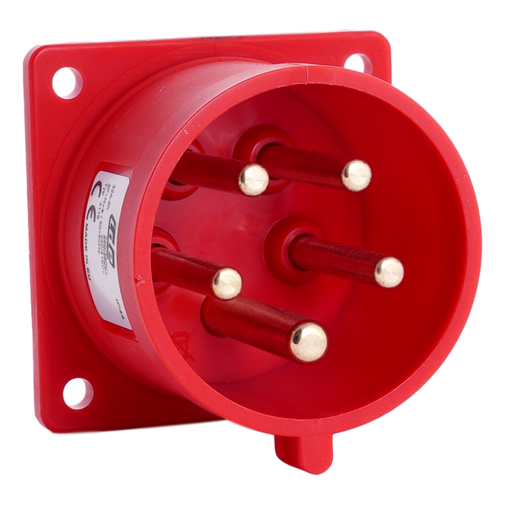 IDE CEE 32A 5p 400VAC IP44 toestelstekker inbouw recht