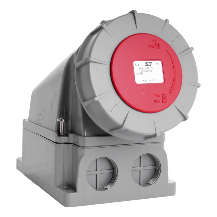 IDE CEE 63A 4p 400VAC IP67 stopcontact opbouw