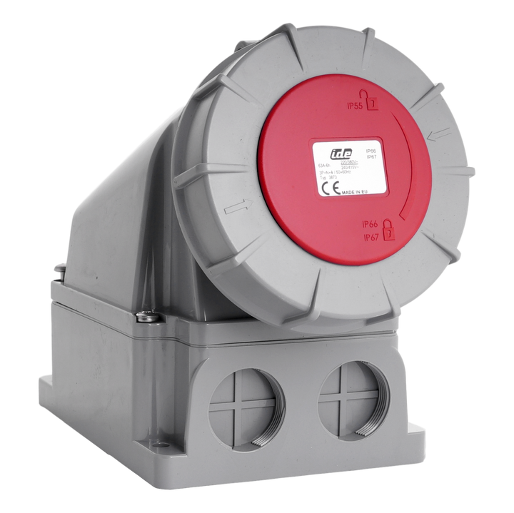IDE CEE 63A 5p 400VAC IP67 stopcontact opbouw