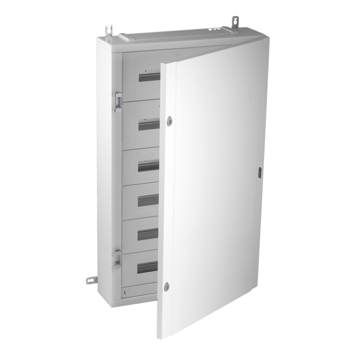 Metal distr. encl. IP40 168 mod. (150mm) Plain door + KITTT