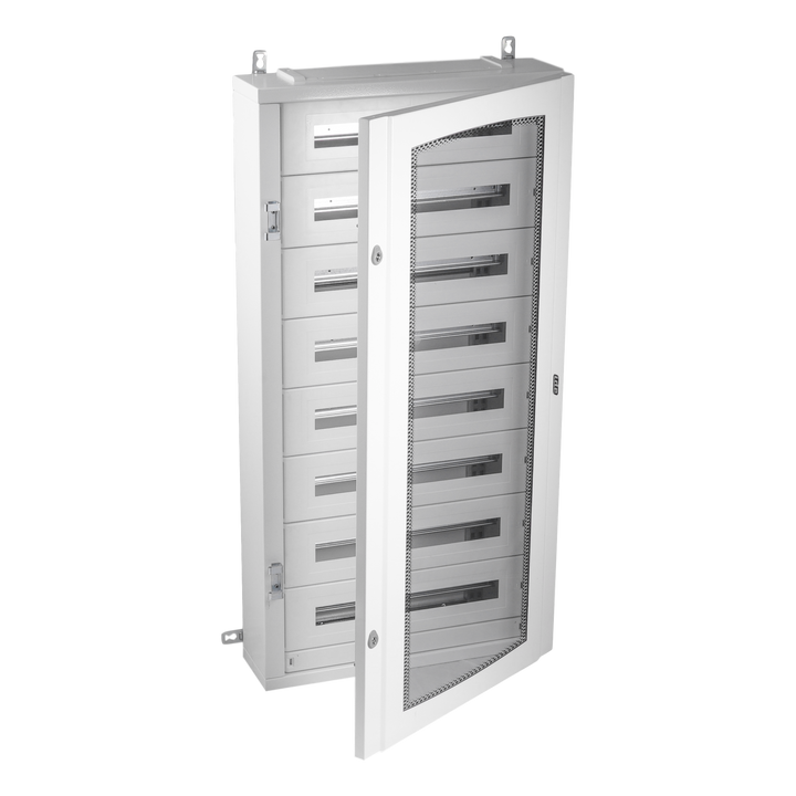 Coffret métal. IP40 192 mod. (150mm) Porte transp. + KITTT