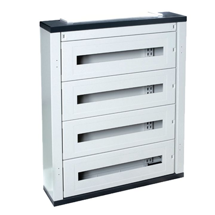 Cof. metal. IP40 192mod. sans porte.(150mm)+KITTT+fixation