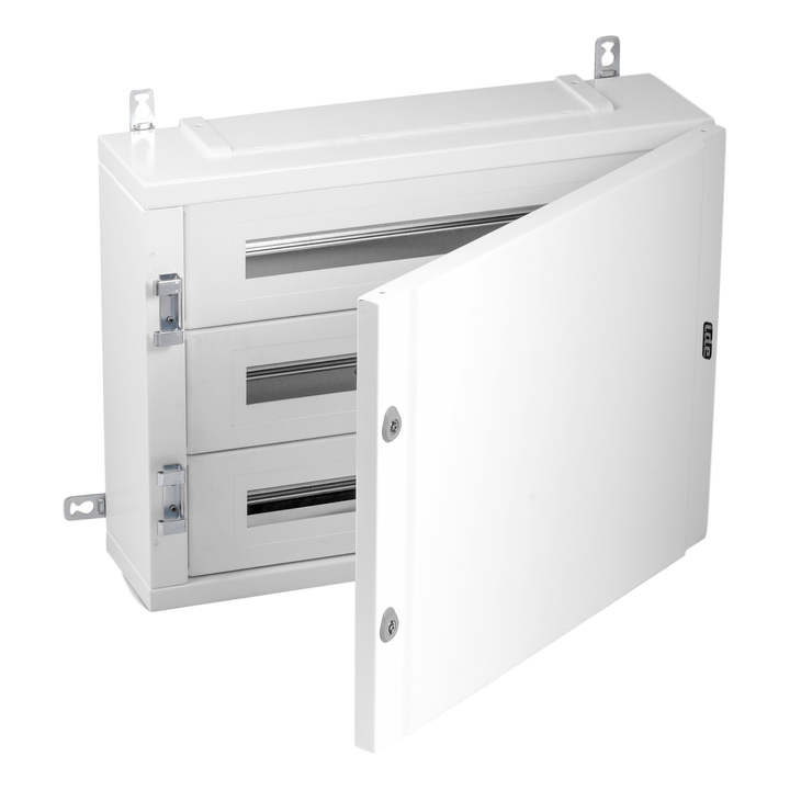 Metal distr. encl. IP40 72 mod. (150mm) Plain door + KITTT