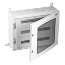 Coffret métal. IP65 72 mod. (150mm) Porte transp. + KITTT