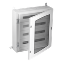 Coffret métal. IP65 96 mod. (150mm) Porte transp. + KITTT