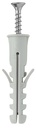 Cheville PA6 EB/VA 5 x 25 + vis PZ 4 x 30