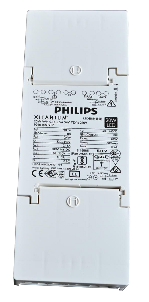 DALI Driver Philips Xitanium 20W max 0.5A +man. stek.