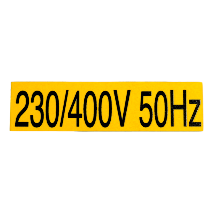 Texte auto 230/400V  50 Hz