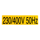 Zelfklever 230/400V  50 Hz