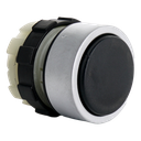 Drukknopschakelaar zwart met alu ring