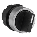 Rotary knob 0-I black with metal bezel