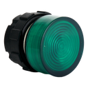 Schroefbare kunststof lens groen, met lage kraag