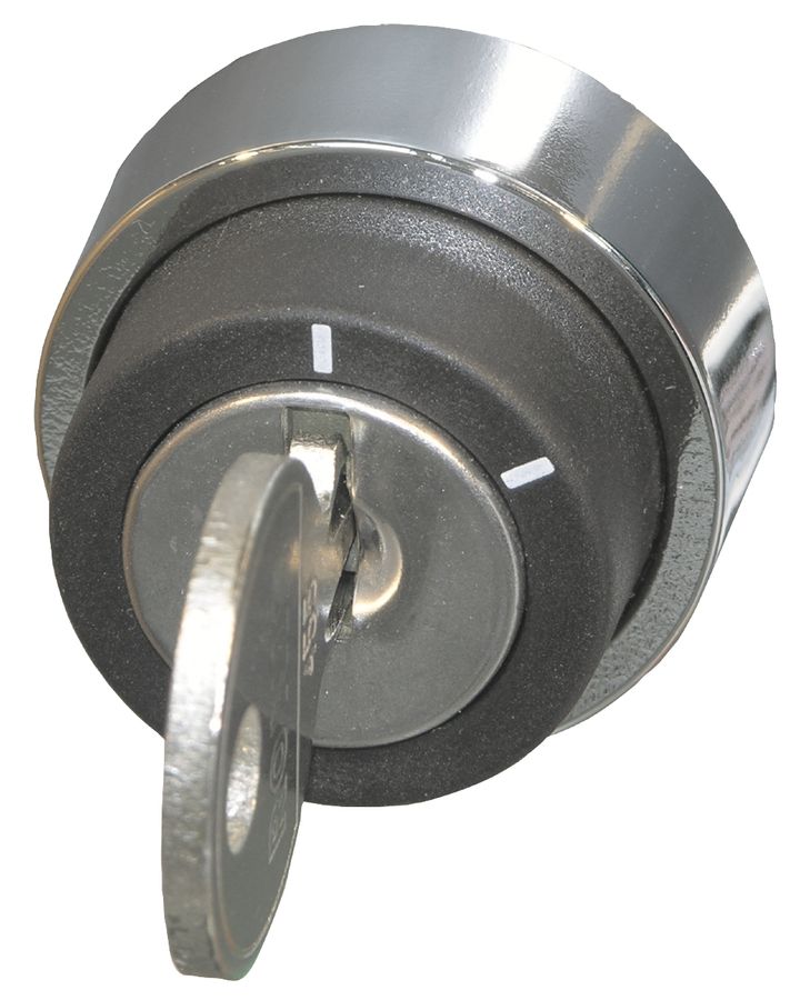 Key oper. switch I-0-II with metal bezel