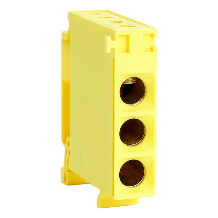 Borne de dérivation BB3 35mm² (4 connections), jaune