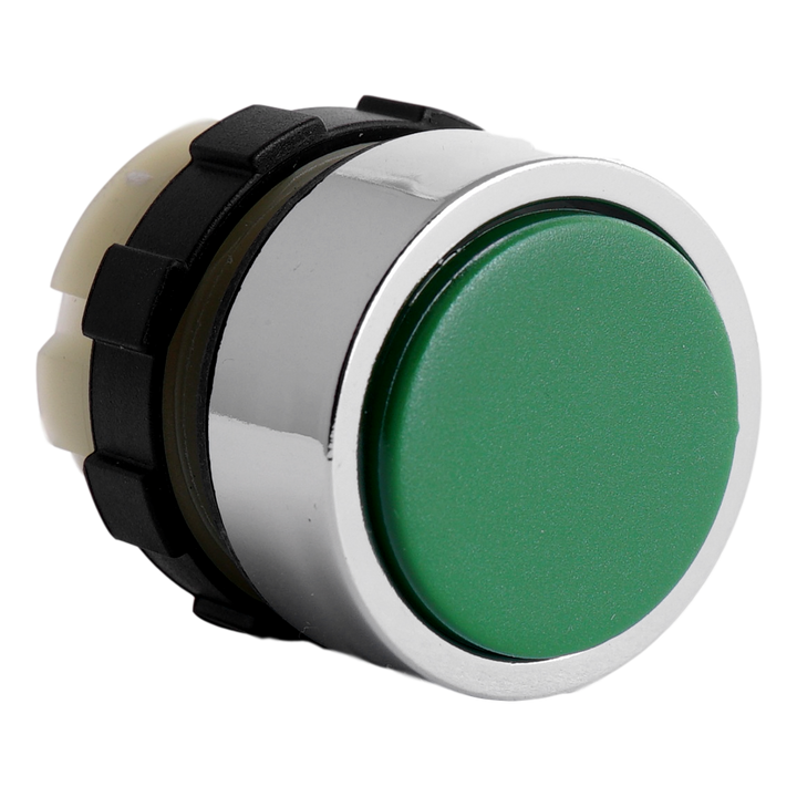 Push button green B&J with chrome ring