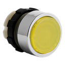 Verlichte drukknop geel B&J met gechroomde ring