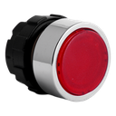 push Button illuminated maintened red with chrome bezel