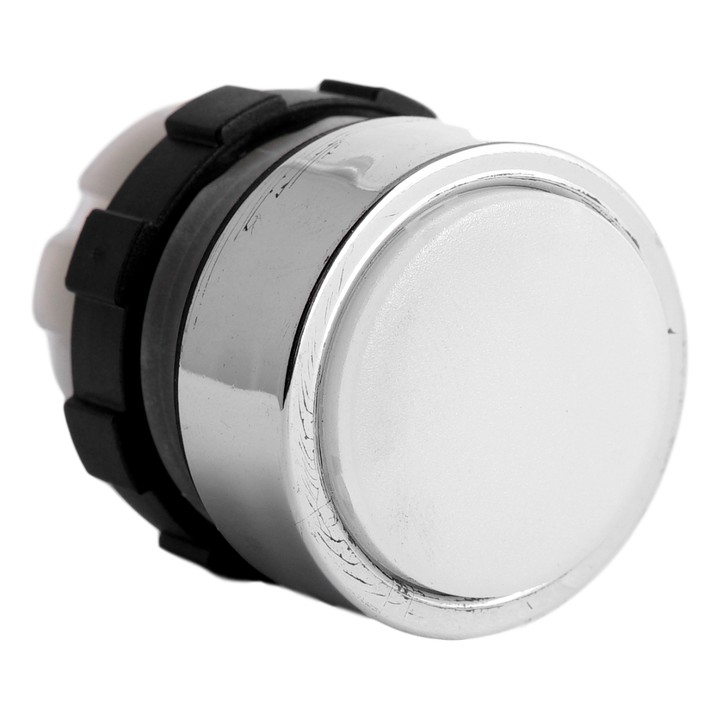 Verlichte drukknop wit B&J met gechroomde ring