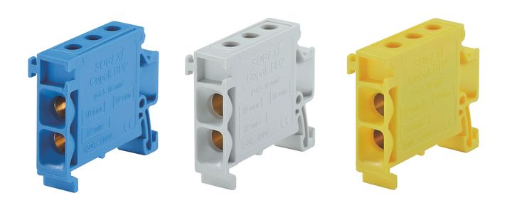 Bornes copak 2*16 jaune