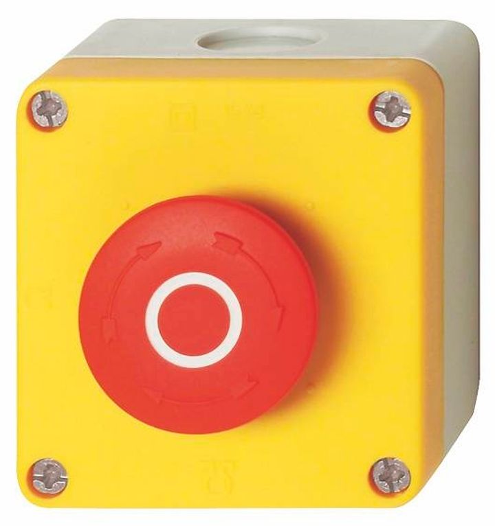 EMERG.STOP button Ø40mm, encl. 1NO+1NC