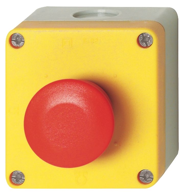 EMERG.STOP button Ø40mm, encl. 1NC+1NO
