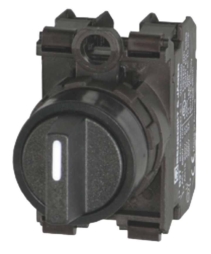 Rotary knob 0-I black with plastic bezel black