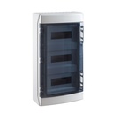 Coffret app. IP65 porte transp. 3x 12 mod. + born. de terre
