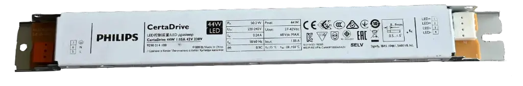 Driver pour TFL236LED0P1/2/3/4 Certa drive 44W 1,05A 42V 230V