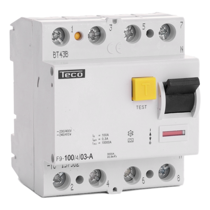 Diff. schak. Teco 4P 100A 300mA Type A