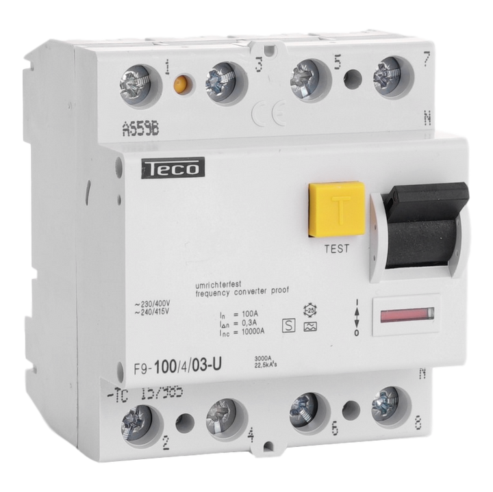 Inter. diff. Teco 4P 100A 300mA Type A Var. F.