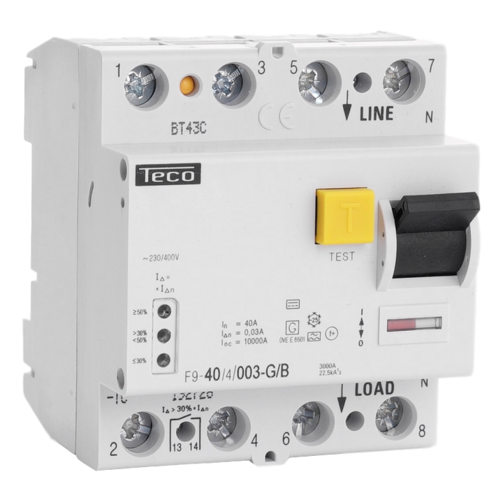 Inter. diff. Teco 4P 40A 30mA Type B