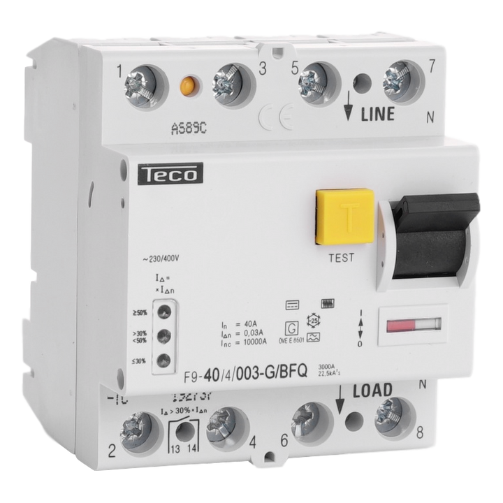 Diff. schak. Teco 4P 40A 30mA Type B Freq. Reg.