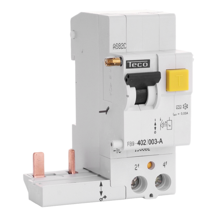RCCB trip block Teco 2P max 40A 30mA type A