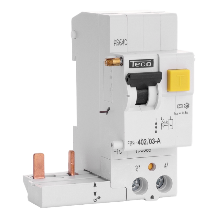 RCCB trip block Teco 2P 40A 300mA type A