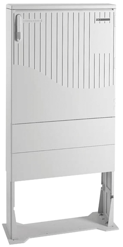 Voetpadkast DIN 1C 800x750x225 geribde deur