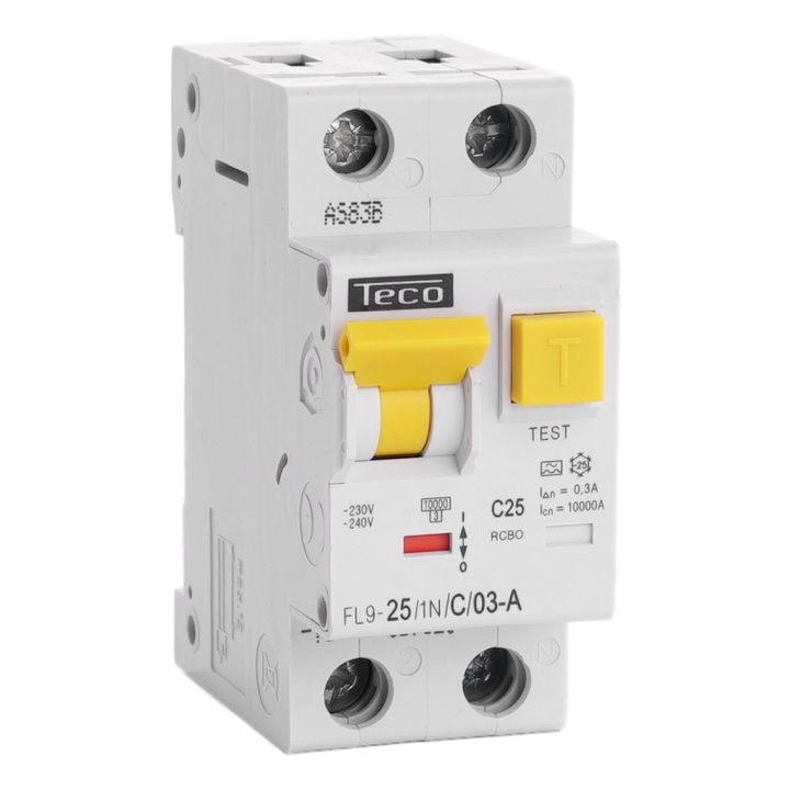 Disj. diff. Teco 1N 25A Courbe C Type A 30mA