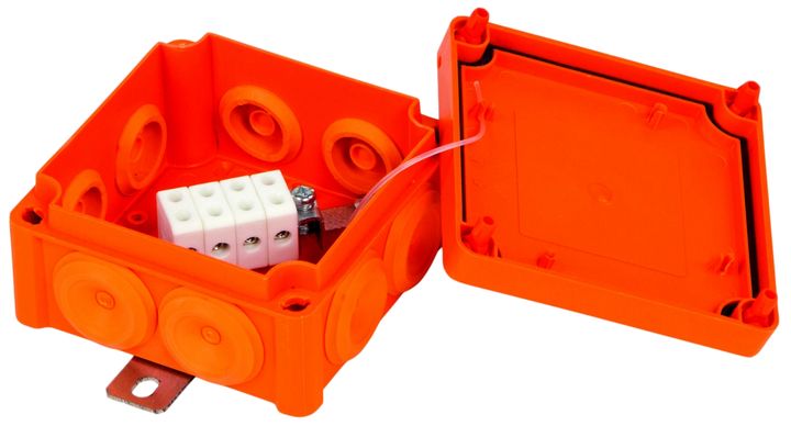 Kunststof aftakdoos E90 oranje, 4x6mm², 100x100mm
