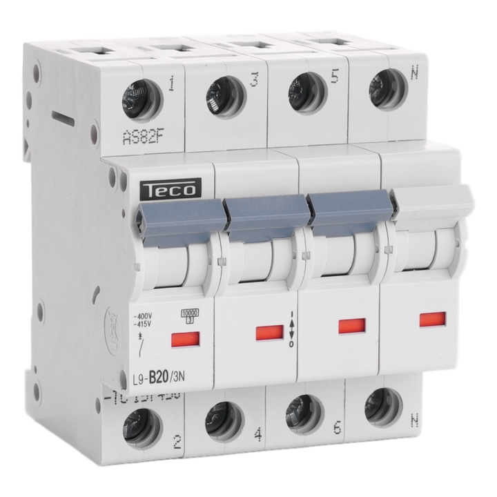 Disjoncteur Teco 3N 20A 10kA Courbe B