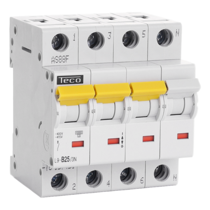 Automaat Teco 3N 25A 10kA Curve B
