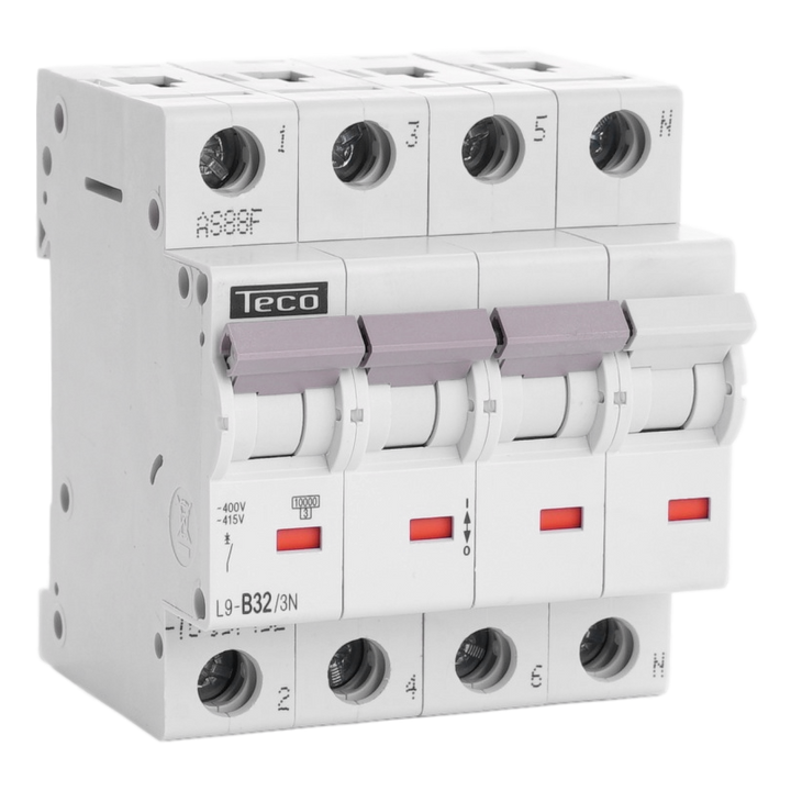 Automaat Teco 3N 32A 10kA Curve B