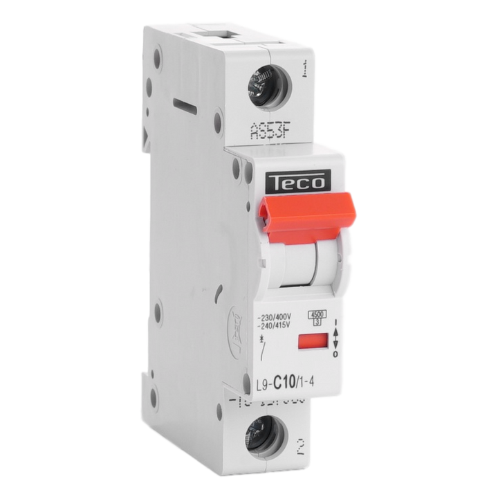 Disjoncteur Teco 1P 10A 4,5kA Courbe C