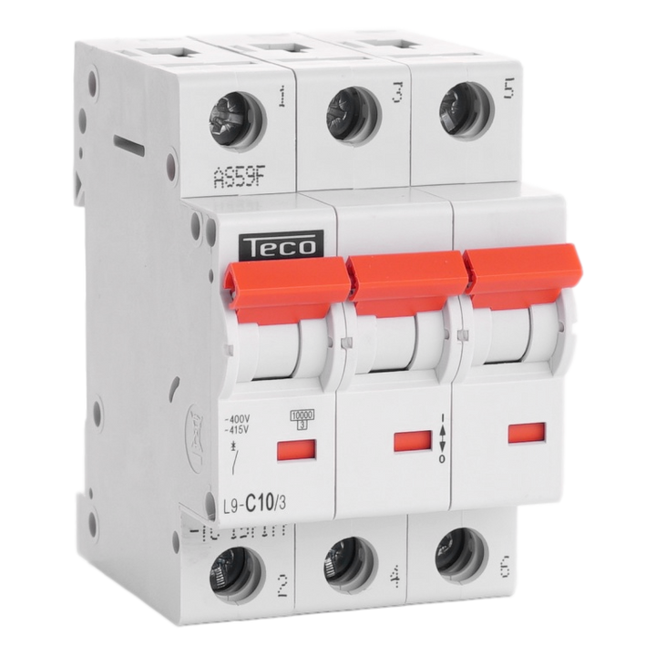 MCB TC 3P 10A 10kA Curve C